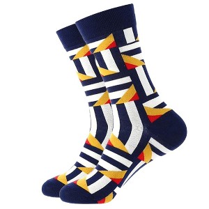 Zig-Zag Stripes Socks  from the Sock Panda (Men's Sizes, Adult Large) - 1 of 3