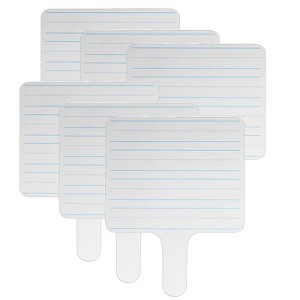Flipside Products Two-sided Rectangular Dry Erase Writing Paddle, Lined/Blank, 7.75" x 10", Pack of 6 - 1 of 1