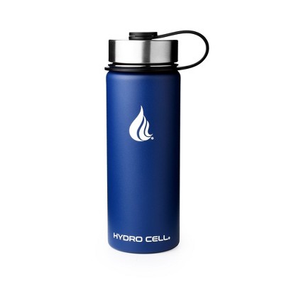 18oz Navy Blue Stainless Steel Insulated Water Bottle with Straw
