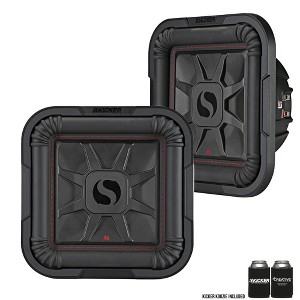 Kicker 46L7T104 Two L7T L7-Thin 10-Inch (25cm) Subwoofers, Dual Voice Coil, 4-Ohm, 500 Watts Each - 1 of 4