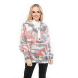 Members Only Women's Translucent Camo Print Popover Oversized Jacket