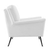 Chesapeake Fabric Armchair Black/White - Modway: Modern Lounge Seating, Matte Metal Legs, Polyester - image 2 of 4