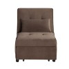 Sapphtopaz Storage Bench Modern Lift Top Bench with Pull-out Bed Velvet Tufted Solid Wood Ottoman Bench Furniture for Bedroom, Entryway - 2 of 4