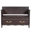 NicBex 42" Upholstered Storage Bench with Back,Shoe Bench with Removable Cushion,Entryway Bench with Hidden Storage for Living Room&Bedroom - 2 of 4