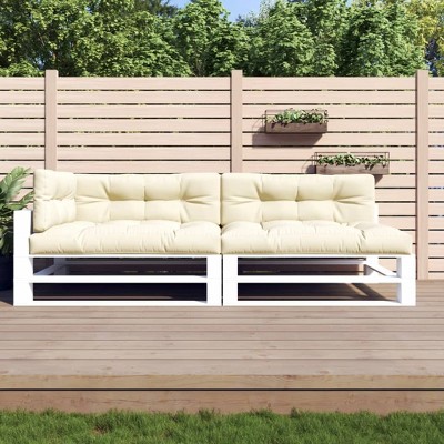 vidaXL Pallet Cushion Set of 5 Cream 100% Polyester Extra Thick Surface