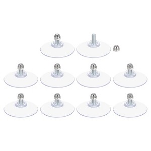 Unique Bargains PVC Durable Hooks and Hangers Suction Pads with Screw 10 Pcs - 1 of 4