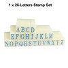Unique Bargains Plastic Detachable Green Rubber 26-Letters English Alphabet Stamp Set - 2 of 4