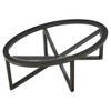 Sapphtopaz Modern Coffee Table with Tempered Glass Top Coffee Bar with Solid Wood Cross Base for Living Room, Bedroom - 4 of 4