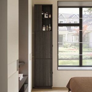 FUFU&GAGA Modern Tall Storage Cabinet with Slide - out Shelves and Hidden Compartments for Bedroom and Walk - in Closet - 1 of 4