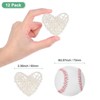 Unique Bargains Heart Shaped Wicker Rattan Decorative DIY Crafts Balls 2.4 Inch 12 Pcs - 2 of 4