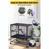 Small Animal Cage, Ferret Cage for Small Animals - 4 Tier Large Hamster Cage with Hammock, Storage Stand,Removable Tray for Chinchilla, Hedgehog - 4 of 4