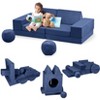 12-Piece Modular Kids Play Couch, Creative Toddler Sectional Sofa, Bedroom & Playroom Furniture for Sleeping and Reading - 2 of 4