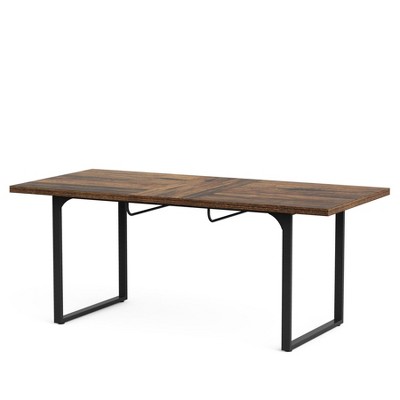 Tribesigns Extendable Dining Room Table for 6-8 People, 63-78.8 Wood Dinner Table for Kitchen, Living Room, Dining Room