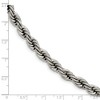 Black Bow Jewelry Men's 6mm Polished Rope Chain Bracelet in Stainless Steel - image 4 of 4