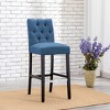 WestinTrends 29" Upholstered Linen Fabric Tufted Bar Stool Chair - 2 of 4