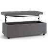NicBex Linen Storage Ottoman Bench,Storage Ottoman with Tufted Diamond Detail and Nailhead Trim,Storage Bench for Living Room,Bedroom - 2 of 4