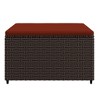 vidaXL Footstool Dark Gray 27.6 in.x21.7 in.x16.1 in. Microfiber Fabric - 3 of 4