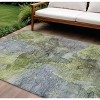 Olive Green And Gray Abstract Washable Indoor Outdoor Area Rug - 2 of 4