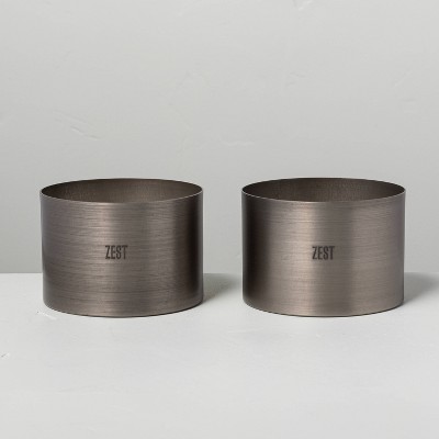 5oz Zest Brushed Tin Candle Set of 2 - Hearth & Hand™ with Magnolia