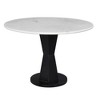 Royal Hampton Coffee Table, White Marble Top on Modern Iron Stand, Round Table, 27 Inch - 3 of 4
