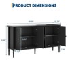 59" Buffet Cabinet with Storage, Modern Sideboard with 4 Doors and Adjustable Shelves, Credenza Coffee Bar Cabinet - 2 of 4