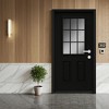 Wooakway 36"W×80"H 9-Lite 2-Panel Exterior Frosted Glass Prehung Front Entry Door Primed Interior Fiberglass Entrance Door - 2 of 4