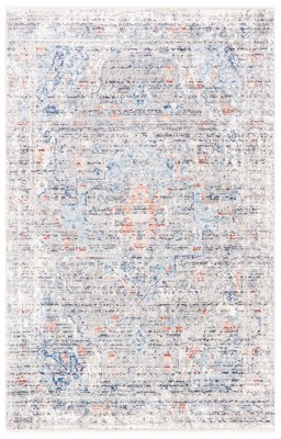 Gray and Multi Hand-Knotted Wool Viscose Area Rug