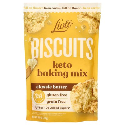 Livlo, Biscuits, Keto Baking Mix, Classic Butter, 9.4 oz