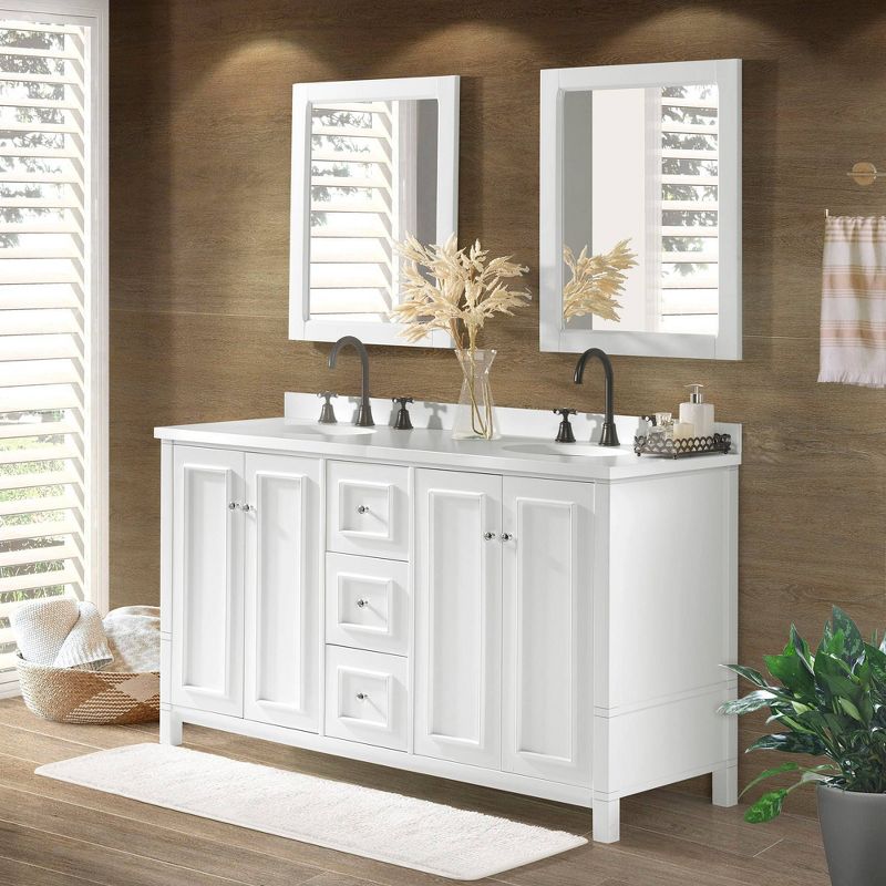 60&#34; Williamsburg Vanity Cabinet White - Alaterre Furniture, 6 of 17