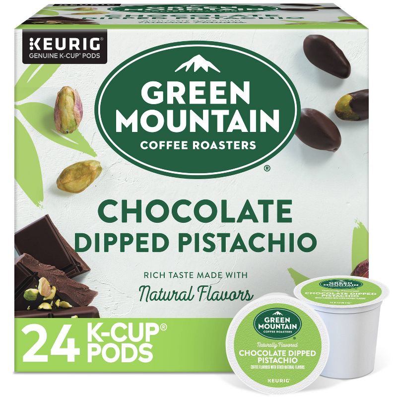 Green Mountain Chocolate Dipped Pistachio Light Roast Coffee Pods - 7.9oz/24ct, 1 of 9
