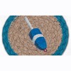 Earth Rugs Blue Buoy Printed Coaster – 5"x5" Nautical Jute Accent for Coastal or Beach Decor - 3 of 3