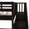 PAGED Simple Wooden Low Loft Bed Bunk Bed with Rolling Desk, Twin Size Bed Frame with Shelves, Drawers and Guardrail for Kids, Teens - 3 of 4