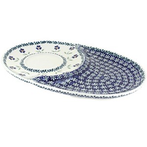Blue Rose Polish Pottery P006 Manufaktura Breakfast Plate - 1 of 2