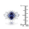 Slickblue 4.2 Ct. Tanzanite CZ Rhodium Classic Ring for Women, Prong Setting, Stunning Blue Color, Sizes 5-10 - 4 of 4