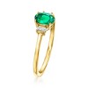 Pure Collection by Ross-Simons 0.40 Carat Lab-Grown Emerald Ring With Lab-Grown Diamonds in 18kt Gold Vermeil Size 7 - 3 of 4