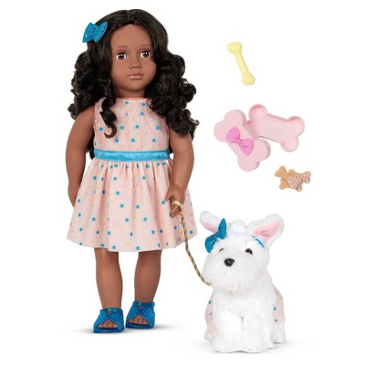 Our Generation Lucia 18 Fashion Doll with Faux-Fur Jacket & Floral Dress