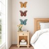 Butterfly Metal Wall Art 3 Piece Set- Hand Painted Decorative 3D Nature Butterflies for Modern Farmhouse Rustic Home or Office Decor by Lavish Home - 4 of 4