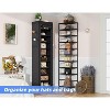 Simple Trending Narrow Shoe Rack with Cover, 10 Tier Shoe Organizer Storage, Tall Free Standing Shoe Cabinet Holds 20 Pairs for Closet, Black - 4 of 4
