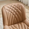Sapphtopaz Mid Century Modern Dining Chairs Set of 2 PU Leather Quilting Upholstered Chair with Breathable Cushion for Kitchen, Dining Room - 2 of 4