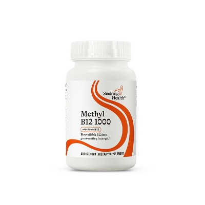Seeking Health Methyl B12 1000 with Adeno B12 Bioavailable B12 in a great tasting lozenge - 60 Lozenge Dietary Supplement