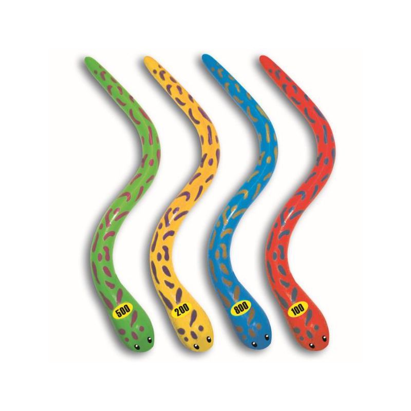 Swimline 4ct Fun Moray Eel Diving Sticks Swimming Pool Games 10" - Vibrantly Colored, 1 of 2