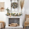Nearly Natural 22” Autumn Cotton, Eucalyptus, Berries and Pinecones Artificial Fall Wreath - 4 of 4