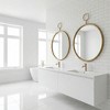 Wooakway 22"/26"W Gold Accent Wall Mirror Circle Decorative Mirror Bathroom Vanity Mirror Metal Frame for Living Room Bedroom Entryway 1/2-Piece - 2 of 4