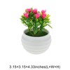 Unique Bargains Artificial Plants Mini Rose Arrangement Plastic 3.15"x3.15"x4.33" 1 Pcs - 3 of 4