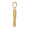 Black Bow Jewelry 14k Yellow Gold 3D Polished & Satin Egyptian Nefertiti Pendant - 2 of 4