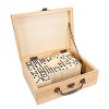 WE Games Double 12 Dominoes in Wooden Treasure Box, Ivory Color - 2 of 4
