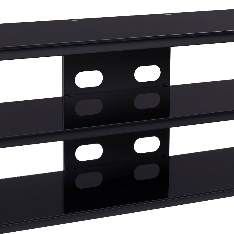 Travers Open Shelves TV Stand for TVs up to 82&#34; Black - CorLiving, 5 of 10