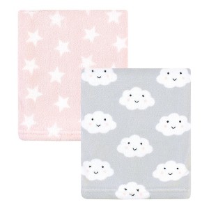 Hudson Baby Infant Girl Silky Plush Blanket, Pink Cloud, 30x36 inches - 1 of 2