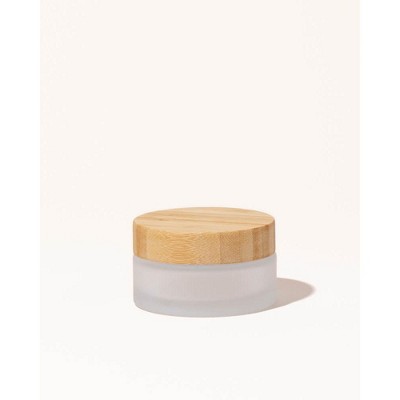 makesy 3.4oz / 100ml frosted glass & bamboo jar
