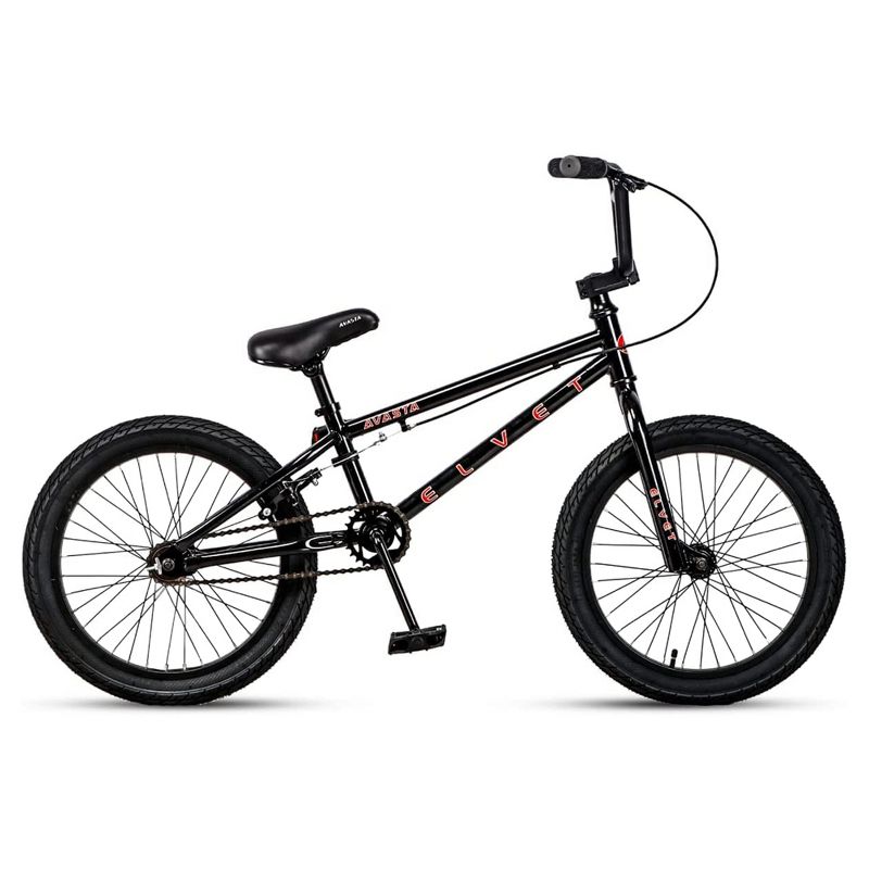 AVASTA 18 Inch Kid Freestyle BMX Bicycle for Beginner Riders with Steel Frame, Single Speed Drivetrain, and Rear Caliper Brakes, Ages 5 to 8, Black, 1 of 7